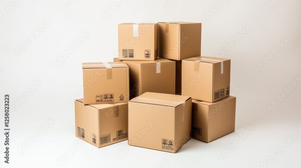 transport moving boxes isolated transport moving boxes isolated