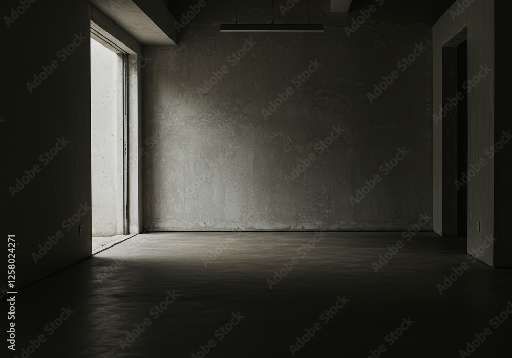 Minimalist Empty Room Interior with Natural Light and Concrete Walls Photograph - Ideal for Architectural Design Concepts and Industrial Aesthetic Projects Minimalist Empty Room Interior with Natural Light and Concrete Walls Photograph - Ideal for Architectural Design Concepts and Industrial Aesthetic Projects