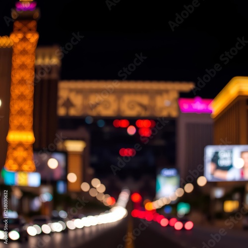 Las vegas night - defocused city lights Bokeh light lights background bokeh abstract light bright effect shiny