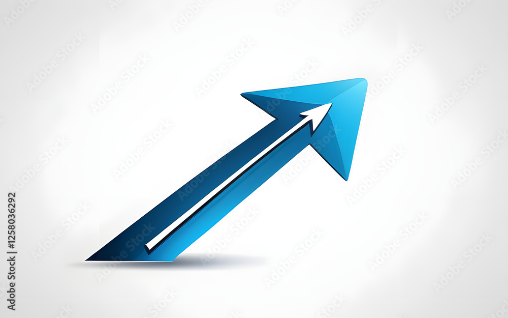 Upward Arrow Icon with Smooth Lines for Professional Growth and Motivation Upward Arrow Icon with Smooth Lines for Professional Growth and Motivation