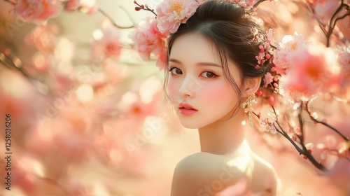 Asian Spring Rococo Goddess photo