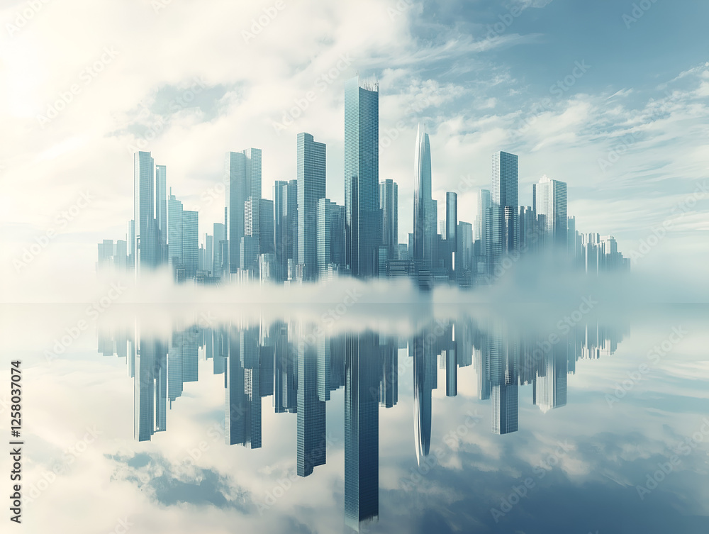Fototapeta premium A Floating Metropolis of Tomorrow