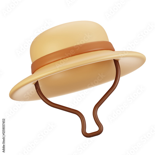 3d rendering farm and agriculture icon concept. 3d render farmer hat icon