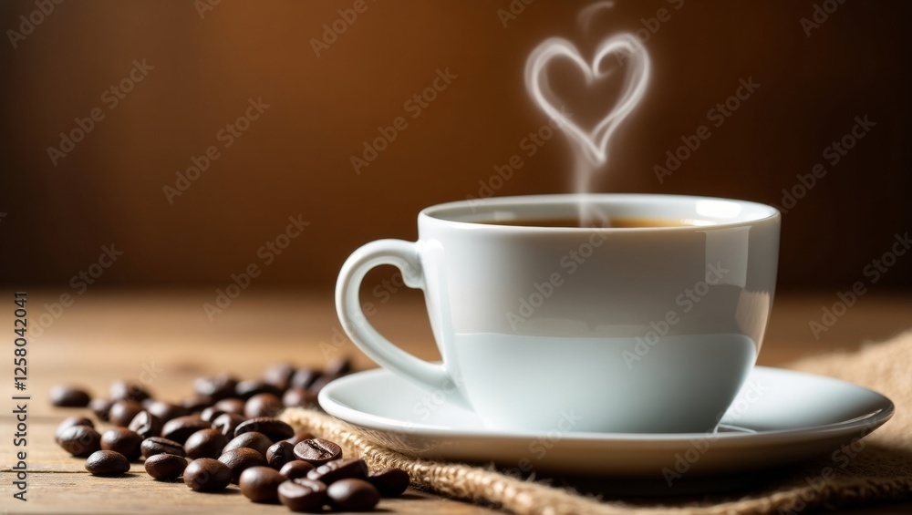 Fototapeta premium Heartwarming coffee still life
