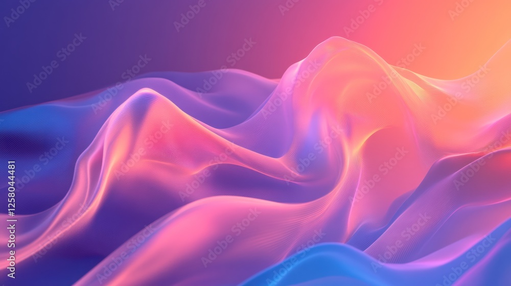 Obraz premium Background gradient with AI-generated surreal color shift, futuristic and dreamlike