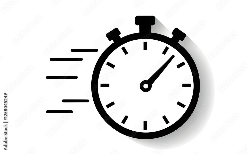 Stopwatch Icon for Time Efficiency, Work Productivity, and Task Organization Stopwatch Icon for Time Efficiency, Work Productivity, and Task Organization
