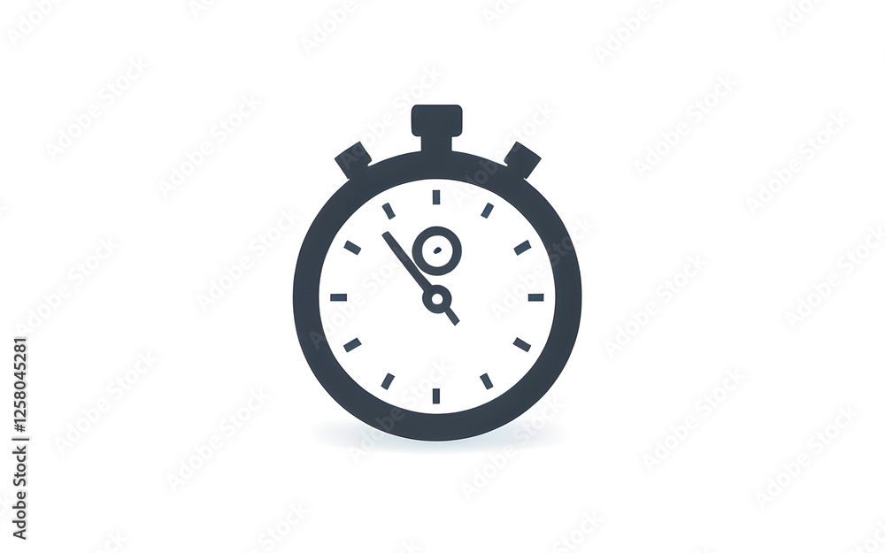 Stopwatch Icon for Time Efficiency, Work Productivity, and Task Organization Stopwatch Icon for Time Efficiency, Work Productivity, and Task Organization