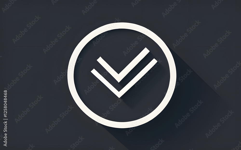 Bold Checkmark Icon Indicating Achievement, Success, and Confirmation