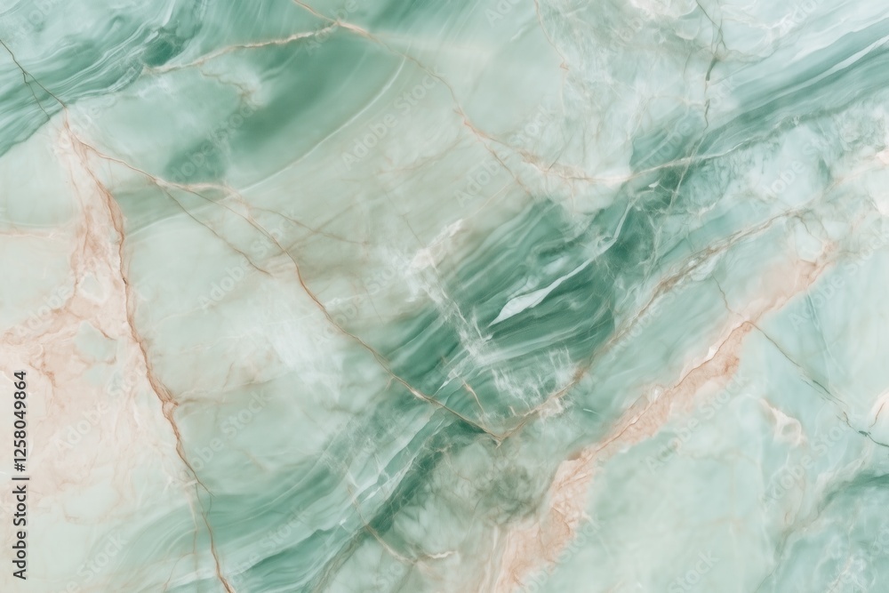 Obraz premium Green marble texture with natural veins and elegant swirls