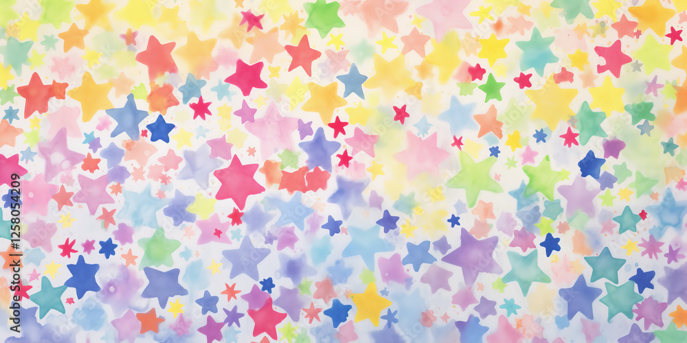 Abstract Watercolor Stars Pattern Abstract Watercolor Stars Pattern