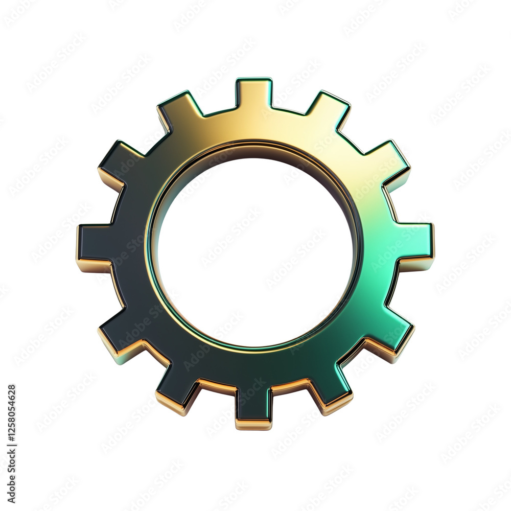 Iridescent Metallic Gear Cog 3D Render Abstract Industrial Technology Machine Part Engineering, Transparent Background, Ai Generative Images Iridescent Metallic Gear Cog 3D Render Abstract Industrial Technology Machine Part Engineering, Transparent Background, Ai Generative Images