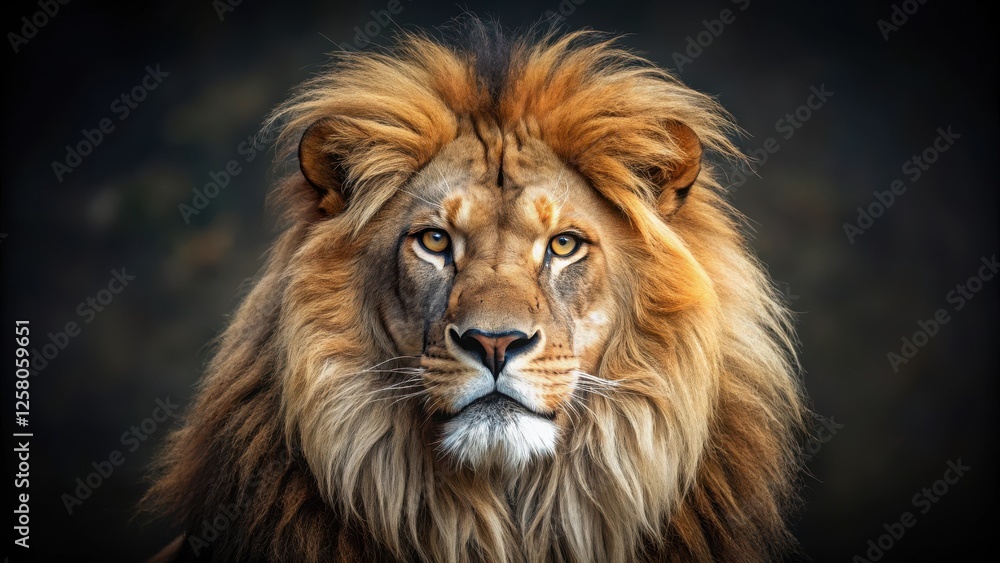 Majestic lion with fierce expression Majestic lion with fierce expression