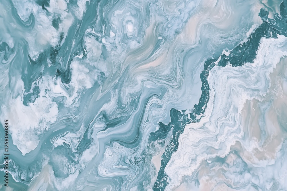 Naklejka premium Marble texture with abstract blue and white swirls