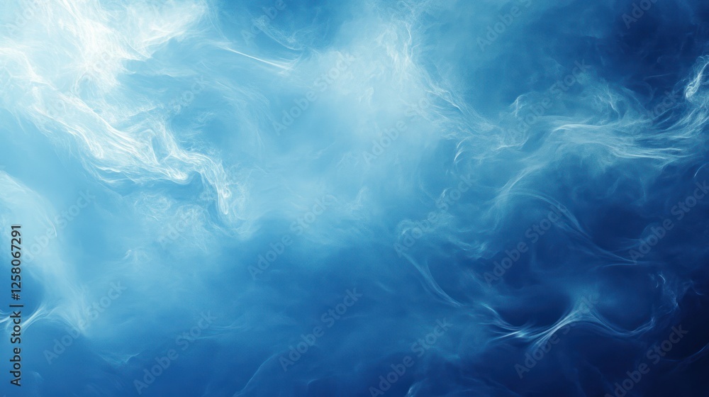 Obraz premium Blue background with subtle cloudy effect, misty and soft