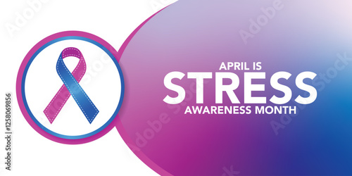 April is Stress Awareness Month. Holiday concept. Template for background, banner, card, poster with text inscription. Vector EPS10 illustration
