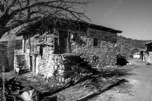 The stone houses that preserved the historical structure of Kula Emre village began to collapse over time. photo