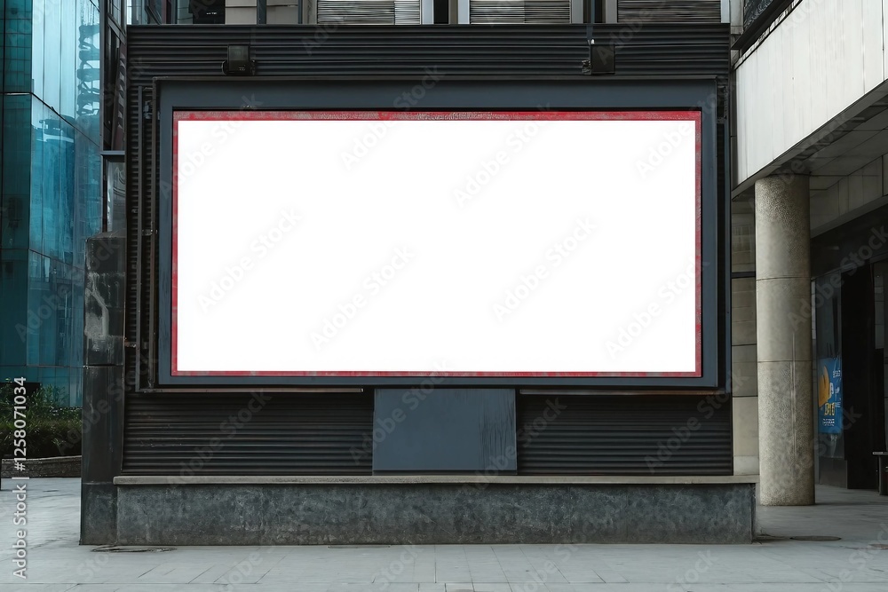 Large blank billboard on a street wall, banners with room to add your own text Large blank billboard on a street wall, banners with room to add your own text