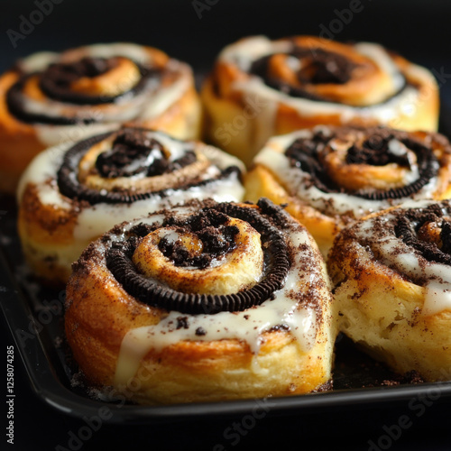 Oreo-Stuffed Cinnamon Rolls 