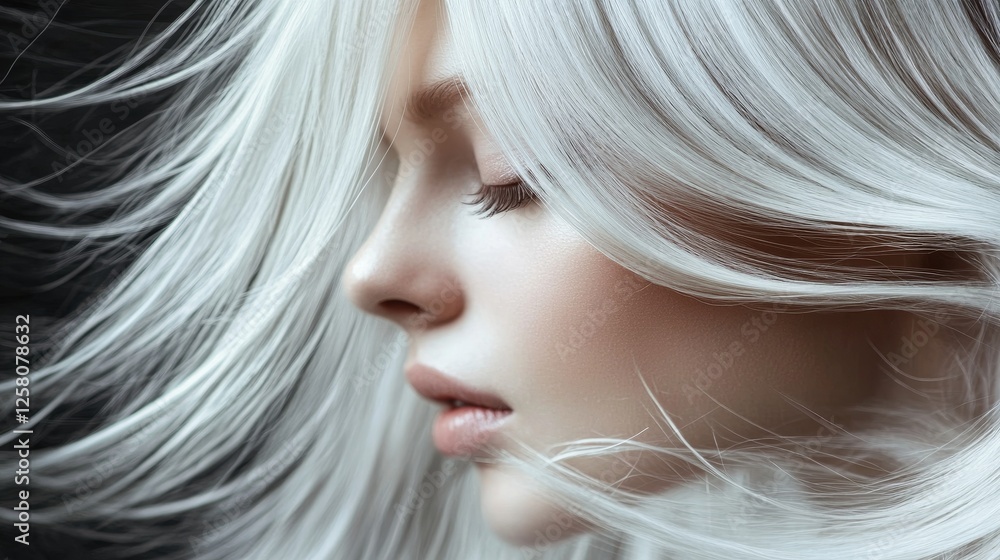 Naklejka premium Platinum blonde hair