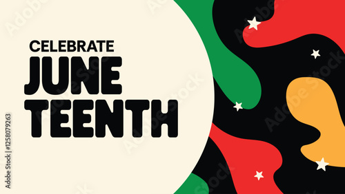 Celebrate Juneteenth Poster Horizontal Banner 