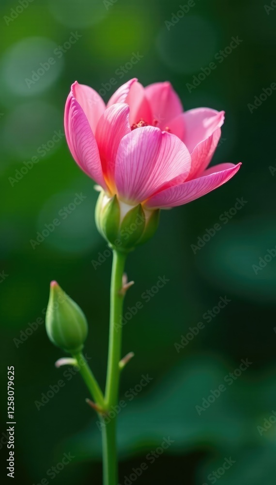 delicate petals unfurl on the iodine plant stem, flora, nature delicate petals unfurl on the iodine plant stem, flora, nature