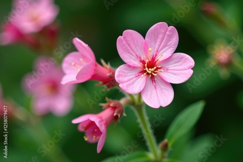 delicate pink blossoms with thorns from spiked veronica, plant, garden, greenery