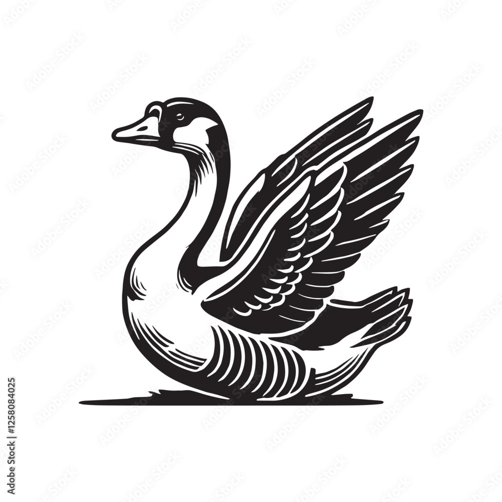 Fototapeta premium Gender Goose Cute Vector Design