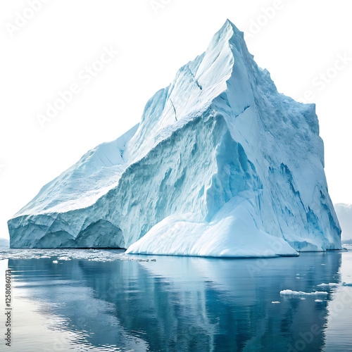 Wallpaper Mural Majestic Iceberg Floating in Cold Arctic Waters isolated on white background as transparent. PNG. AI GENERATED Torontodigital.ca