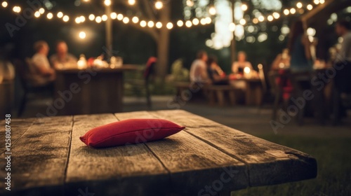 Evening barbecue with friends.