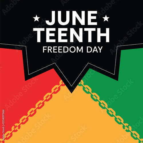 Juneteenth Freedom Day Poster Square Banner