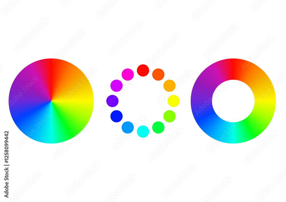 Obraz premium 色彩環 一覧