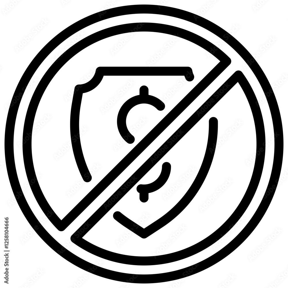 no guarantee vector outline icon no guarantee vector outline icon