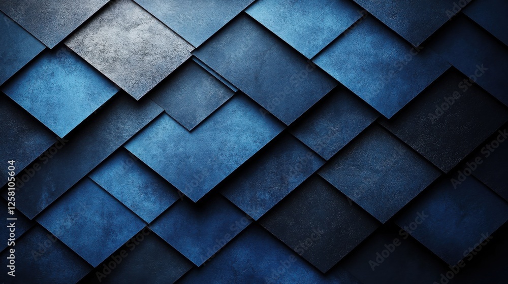 Naklejka premium Abstract Blue background with subtle gradients for design, featuring white space in the center for text. Ideal for minimalist banners and geometric wallpapers.