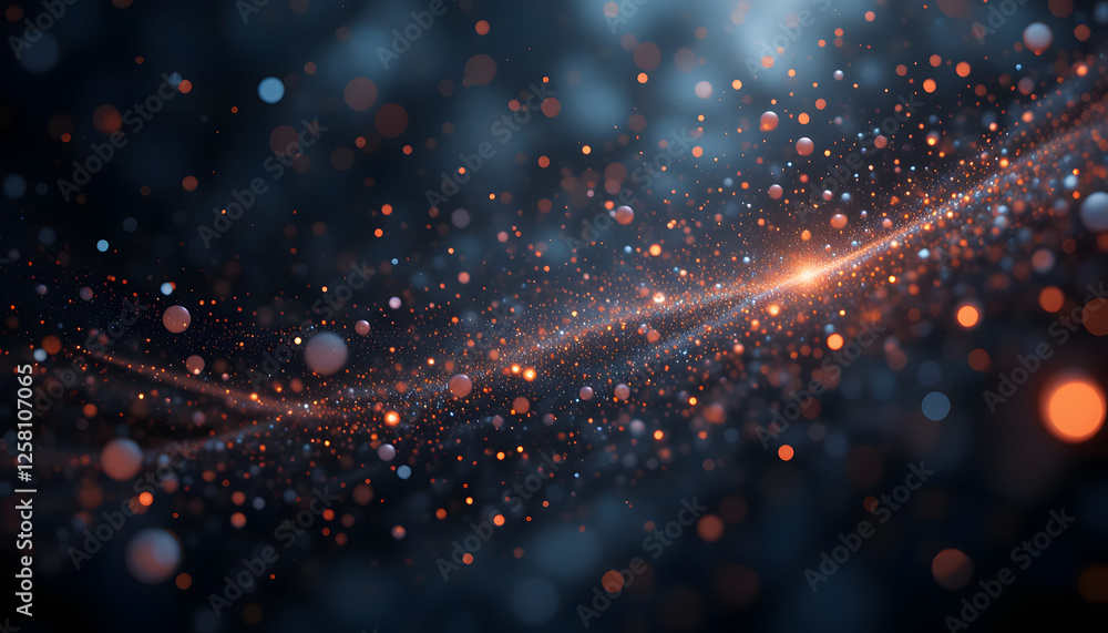 Glowing particle wave Glowing particle wave