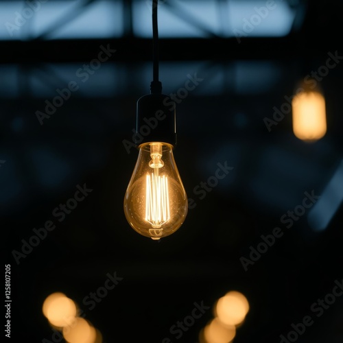 The light bulb in the dark Bokeh light lights background bokeh abstract light bright effect shiny