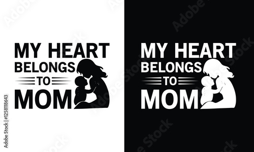 Mother's Day Girls Tshirt Design, Mom Graphic Tshirt