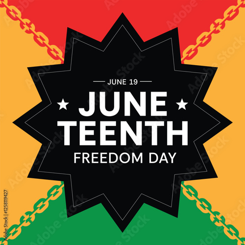 Juneteenth Freedom Day Poster Square Banner