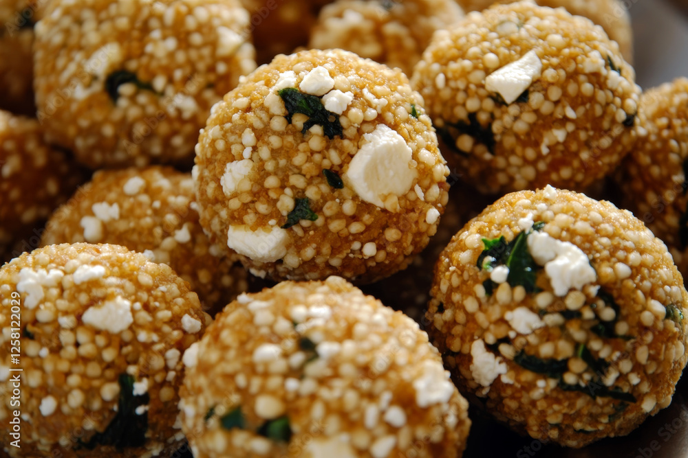 Close-up of delicious indian sabudana vada with spices and herbs. Close-up of delicious indian sabudana vada with spices and herbs.