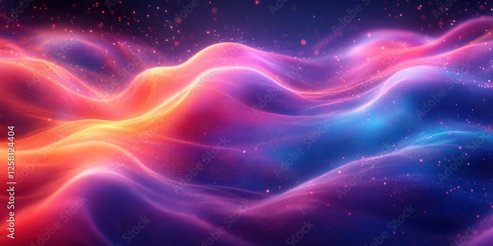 Abstract Cosmic Waves: A Symphony of Vibrant Hues Abstract Cosmic Waves: A Symphony of Vibrant Hues