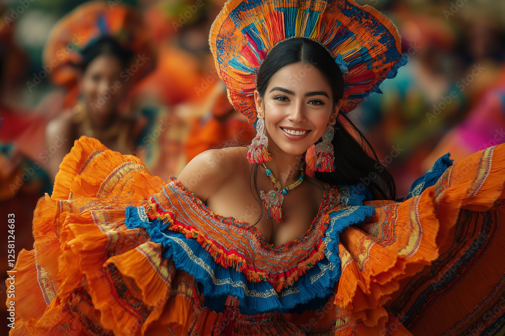 Fototapeta premium Photo danseurs carnaval traditionnels en costumes régionaux