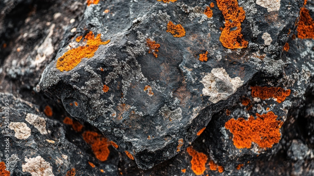 A close-up of dark volcanic rock with rough porous textures, sharp edges, and realistic mineral patterns. Ultra-detailed 4K photography A close-up of dark volcanic rock with rough porous textures, sharp edges, and realistic mineral patterns. Ultra-detailed 4K photography