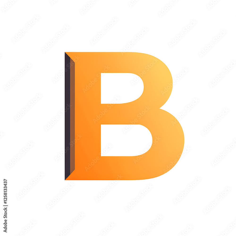 Sleek vector illustration of letter B logo with flat style Sleek vector illustration of letter B logo with flat style