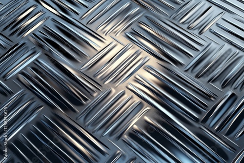 Abstract Metallic Texture: Diamond Plate Steel Background photo