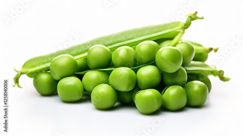 Green Peas Isolated on White Background