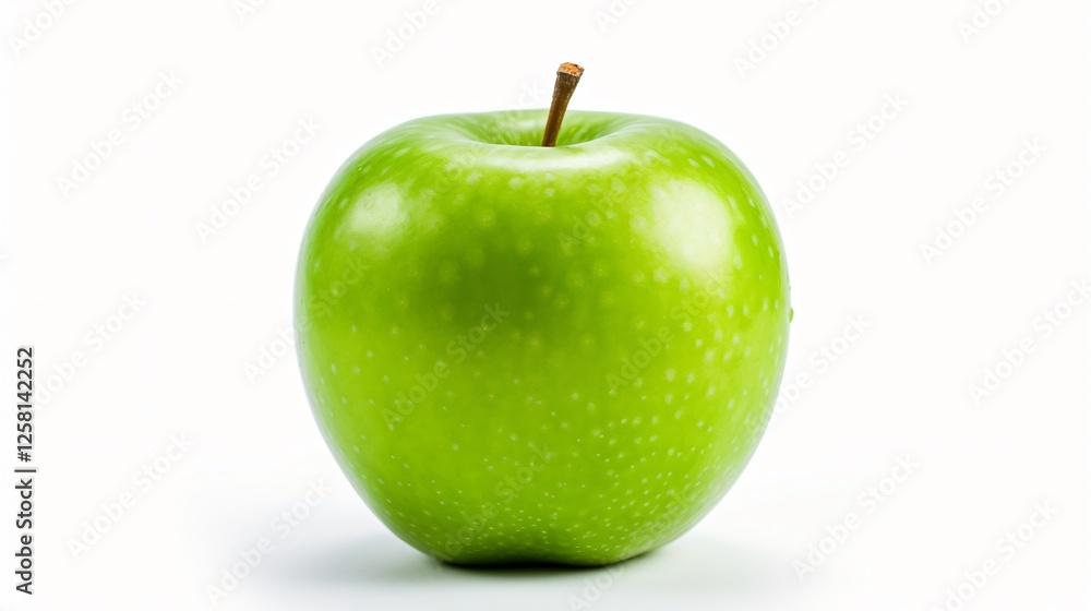Ripe Green Apple Isolated on White Background Ripe Green Apple Isolated on White Background