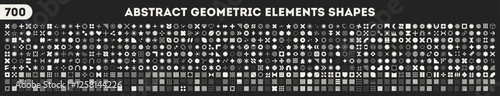 Set of geometric shapes. Memphis design, retro elements for web, vintage, advertisement, commercial banner, poster, leaflet, billboard, sale. Collection trendy halftone vector geometric shapes.