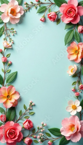 Artificial floral wall in vintage style with pastel colors and delicate flowers, vintage, decorative