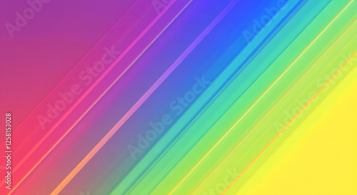 Vibrant Rainbow Diagonal Stripes Abstract Background Design