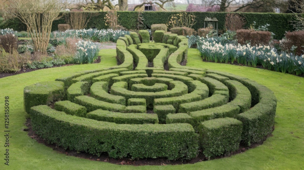 Unique laurel maze designed like a foot Unique laurel maze designed like a foot