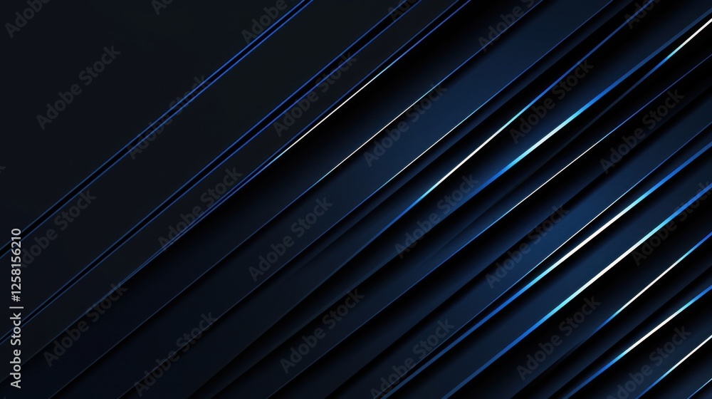 Obraz premium Photo of Blue Background with Abstract Lines for Design, Featuring White Space in the Center for Text. Ideal for Banner Templates and Digital Projects. Minimalist Wallpaper.
